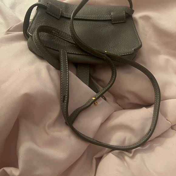 Gray Leather Crossbody Bag - Picture 3 of 6
